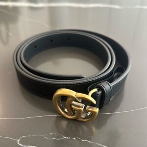 Gucci marmont logo belt, small size